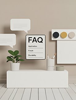 A modern console table in a sunlit room